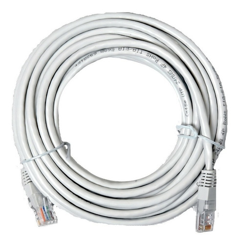 Cable Red 20 Metros Categoría Cat5e Utp Rj45 Ethernet Blanco