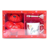 Taza Con Osito + Cuchara Caja De Regalo Amor Dia De La Madre