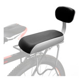 Asiento Porta Niño Trasero Bicicleta Acojinado Con Respaldo Color Negro