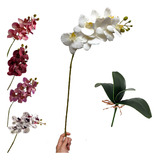 1 Orquidea Artificial Silicone 3d Haste Parece Real + Brinde