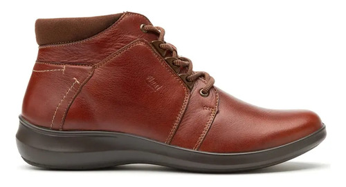 Botín Bota Mujer Casual Flexi 25911 Piel Agujetas Piso Cafe