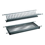 Secaplato De Colgar Acero Inox 2 Niveles Para Mesada 1000mm