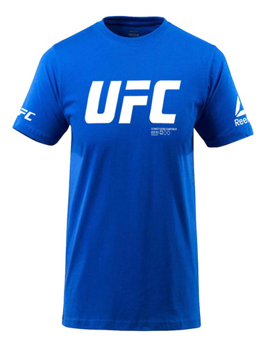 Remera Ufc Red Manga Corta Estampa Vinilo