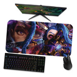 Mouse Pad Gamer Grande 80x40 - Lol Arcane Vi Jinx 1