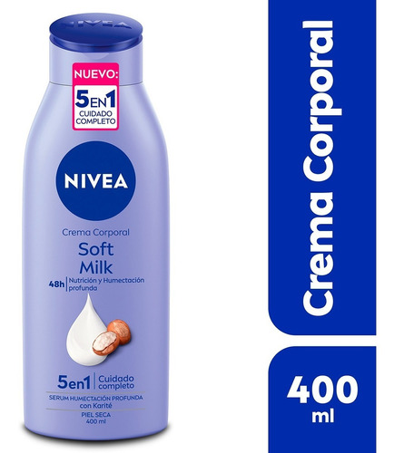 Nivea Soft Milk Crema Corporal Humectante Piel Seca 400 Ml