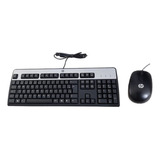 Kit Hp Teclado + Mouse  Usb - Pronta Entrega