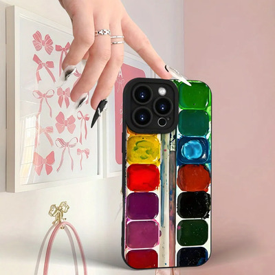 [mobile Case Wholesale City] Funda De Teléfono Tpu Con Diseño De Caja De Acuarela Elegante Y Creativa Para iPhone De La Serie 12/13, Trendyorz
