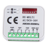 Receptor Universal Rx Multifrecuencia 300-868 Mhz, 2 Canales