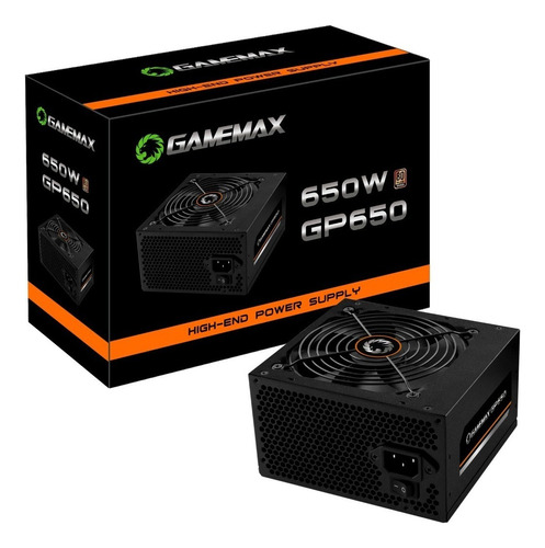 Fonte Alimentacao Preta 650w Gamemax Gp650 80 Plus Bronze 