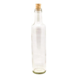 Botella Vidrio Licores Aceite Con Corcho 500 Cc Redonda X12