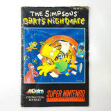 Manual The Simpsons Barts Nightmare Super Nintendo 