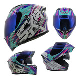 Casco Para Mujer Moto Abatible Certificado Dot Edge Deportiv