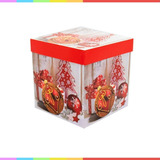 Caja De Regalos Diseño Roja Navideña 10 Cms