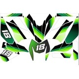 Stickers, Calca, Vinil, Para Moto Dm200 Moto Verde Mod-37