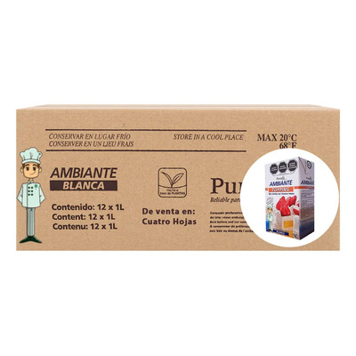 Crema Para Batir 100% Vegetal Ambiante Blanca Caja 12 L | Envío gratis