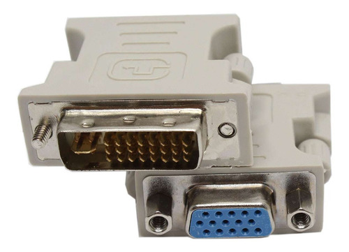 Kit 5 Pç Adaptador Dvi 24+5 Pinos Macho Para Vga Femea