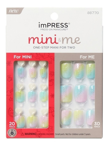 Uñas Impress Mini&me / Press-on - Modelo Slime