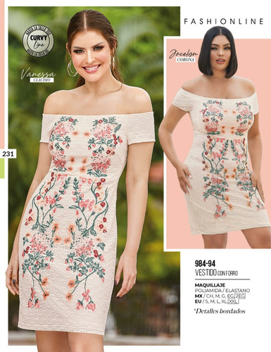 Vestido Bordado Cklass 984-94 Maquillaje O/saldos Mchn