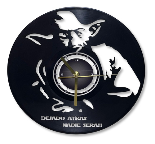 Reloj  Pared Maestro Yoda Disco Vinilo Vintage Corte Laser 