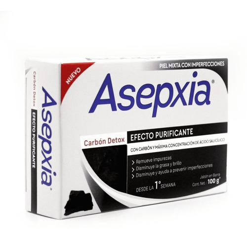 Asepxia Jabon Facial Antiacne Carbon - G - g a $165
