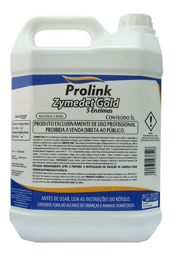 Detergente Enzimatico Zymedet Gold C/ 5 Enzimas Gl 5 Lts
