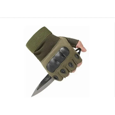 Guantes Tácticos Medio Dedo Foofoo Verde Oscuro XL Motocicleta Bicicleta | MercadoLibre
