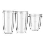 Paquete 3 Vasos Nutribullet Todas Las Medidas 18,24 Y 32 Oz