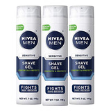 W Gel De Barbear Masculino Nivea Sensitive + Calmante, W