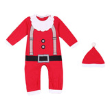 Roupa De Bebê De Natal Papai Noel Romper Conjunto De Roupas