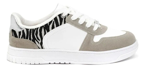 Tênis Vizzano Animal Print Zebra Camurça Feminino Confortáve