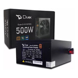 Fonte Atx 500w Real Duex Dx-500fse 80+ Bronze Para Gabinete