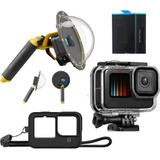 Kit Para Gopro Hero 9 Hero 10 Black Dome Caixa Estanque Capa