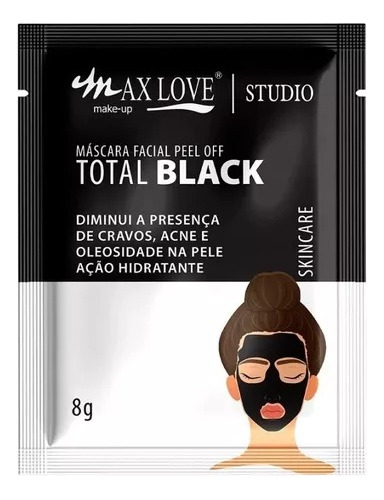 Máscara Facial Total Black Diminui Oleosidade E Acne Da Pele