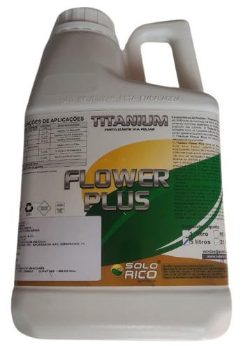 Titanium Flower Plus Fertilizante Foliar Cálcio E Boro 5l