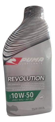 Aceite Sintetico 4t Puma Revolution 10w50 Pr Motos