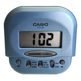 Reloj De Mesa  Despertador  Digital Casio Pq-30  -  Azul 
