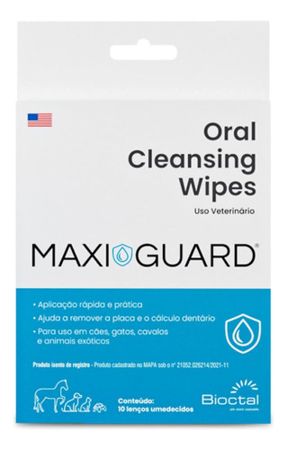 Maxi/guard Oral Cleansing Wipes Com 10 Lenços Sabor Sem Gosto