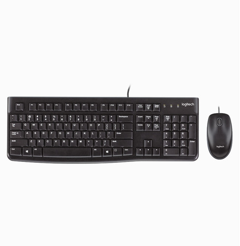 Kit Combo Teclado + Mouse Logitech Mk120 Usb Negro