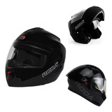 Casco Abatible Para Moto Roda Revenge Negro Brillante