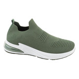 Tenis Slip On  Dama Next & Co Verde Militar 1066233