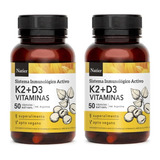 2 Frascos De Vitamina K2 + D3 Huesos Y Dientes Sanos Natier 
