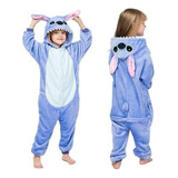 Pijama Kigurumi Stich Invierno Importado De Niño