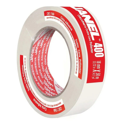 Cinta Adhesiva Doble Cara 400 Poliester 18mmx50m Janel | MercadoLibre