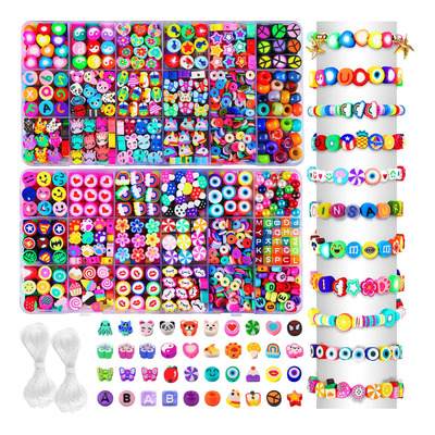 Kit De 2pz Para Hacer Pulseras Con 1560pcs De Cuentas .