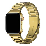 Malla Y Funda P/ Apple Watch 42/44/45mm S-8/7/6/5/4/3/2 Gold