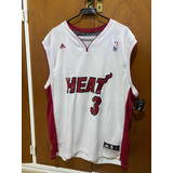 Camiseta Miami Heat Nba Original Wade #3