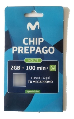 Chip Prepago Movistar 2gb + 100 Minutos