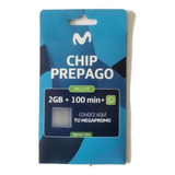 Chip Prepago Movistar 2gb + 100 Minutos