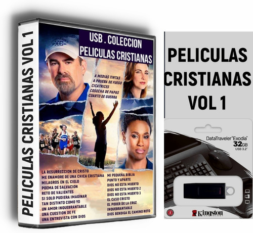 Usb 32gb Con  Peliculas Cristianas Vol 1