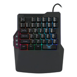 Mini Teclado Alambrico Gamer Naceb One Hand Atheris Na-0938